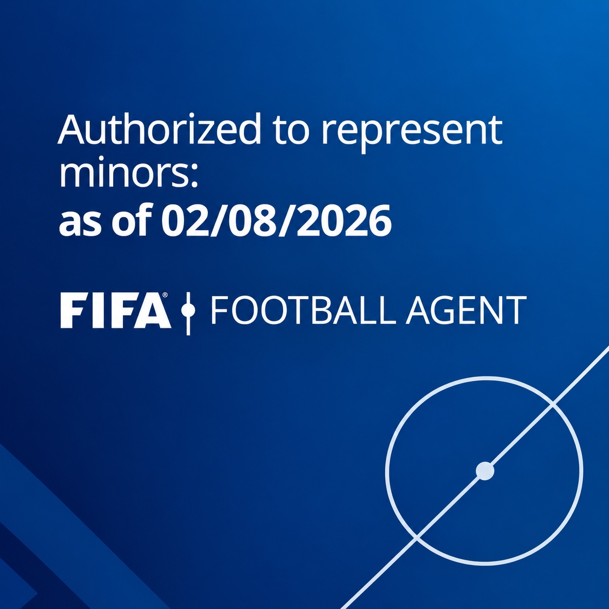 🇧🇷 Representação de Menores

Em 2 de agosto de 2026, concluí o curso FIFA “Representing Minors”, formação obrigatória para Football Agents que atuam na representação de menores.

Mais um passo na minha formação profissional e no compromisso com uma representação responsável.

FIFA Licensed Football Agent | CBF Registered Football Agent

🇬🇧 Representing Minors

On August 2, 2026, I successfully completed FIFA’s “Representing Minors” course, a mandatory training for Football Agents representing minors.

Another important step in my professional development and commitment to responsible player representation.

FIFA Licensed Football Agent | CBF Registered Football Agent

📲 Follow my work: @blouzada.agent

#FIFA #FootballAgent #RepresentingMinors #Football #PlayerRepresentation #LouzadaFootball